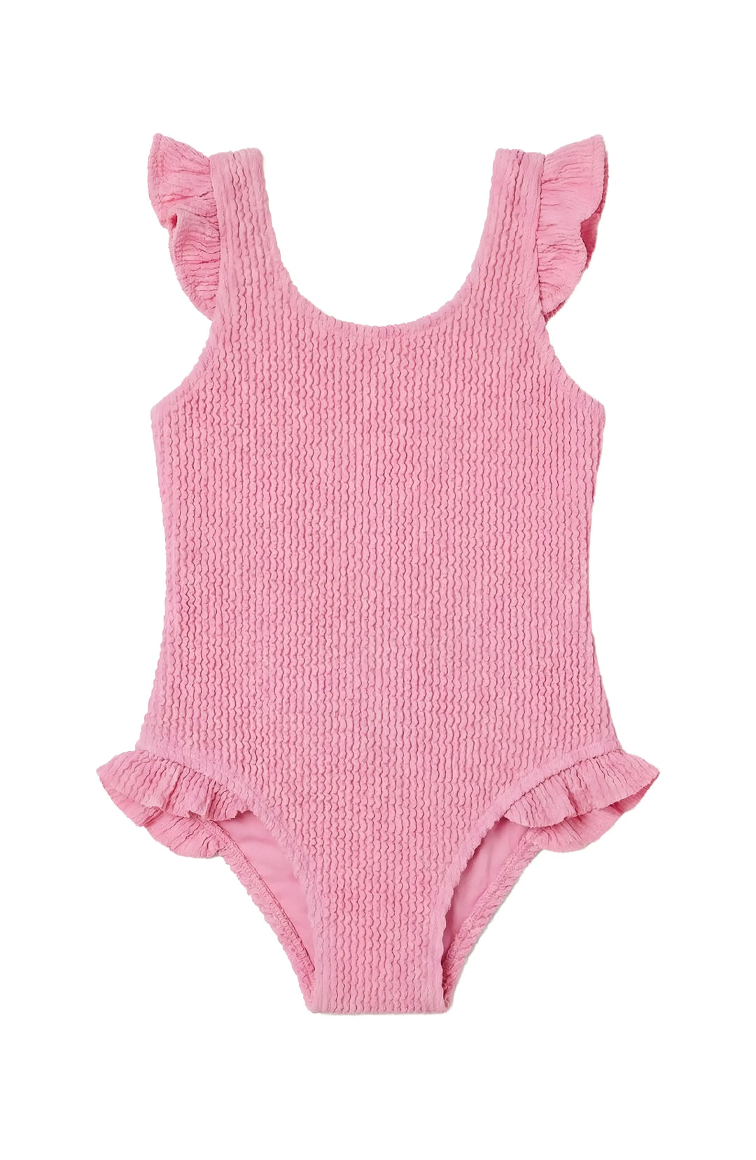 Lulu Toddler Crinkle Ruffle One Piece - Candy Pink