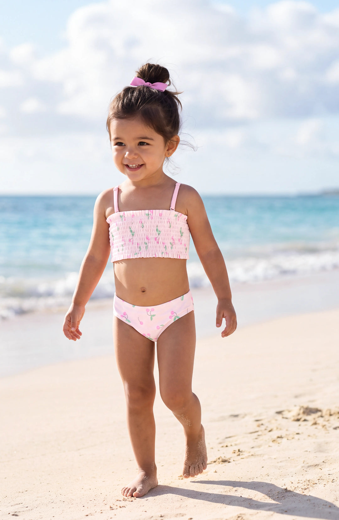 Mahala Smocked Cherry Bikini Swimsuit