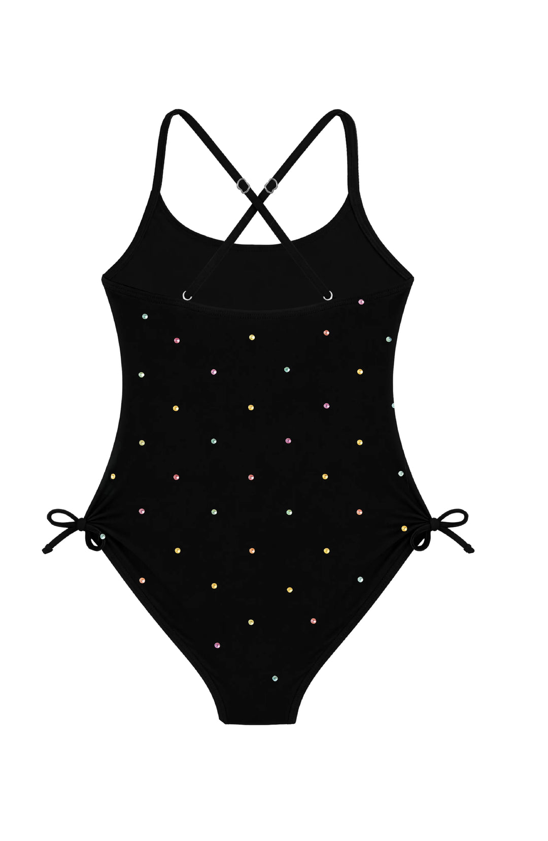 Mara Gathered One Piece Swimsuit with Rhinestone Detail