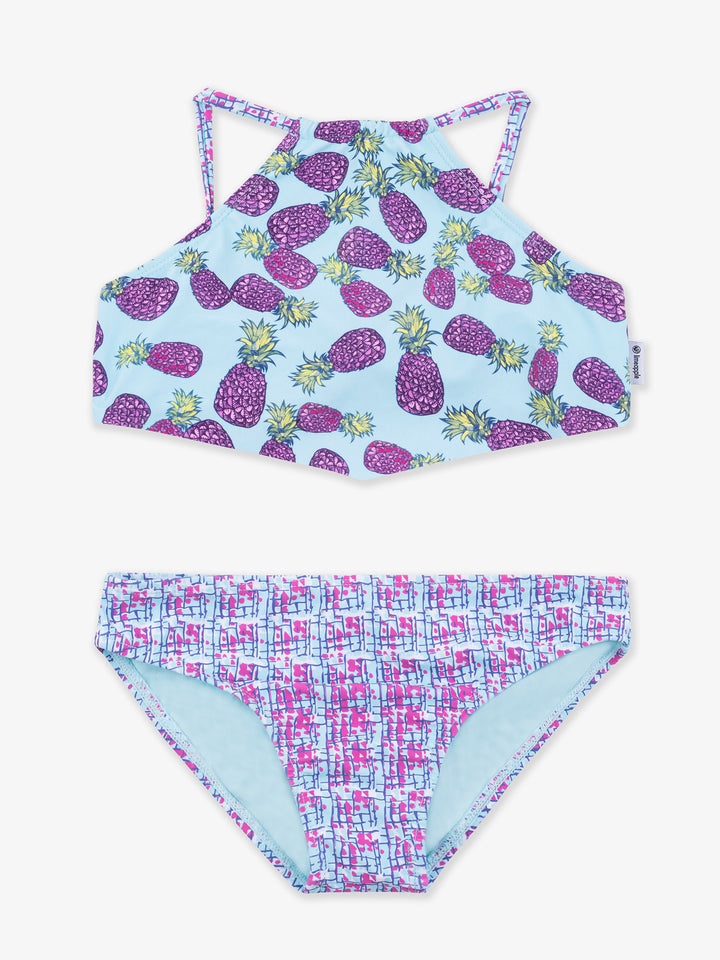 girls pineapple tankini two piece swimsuit