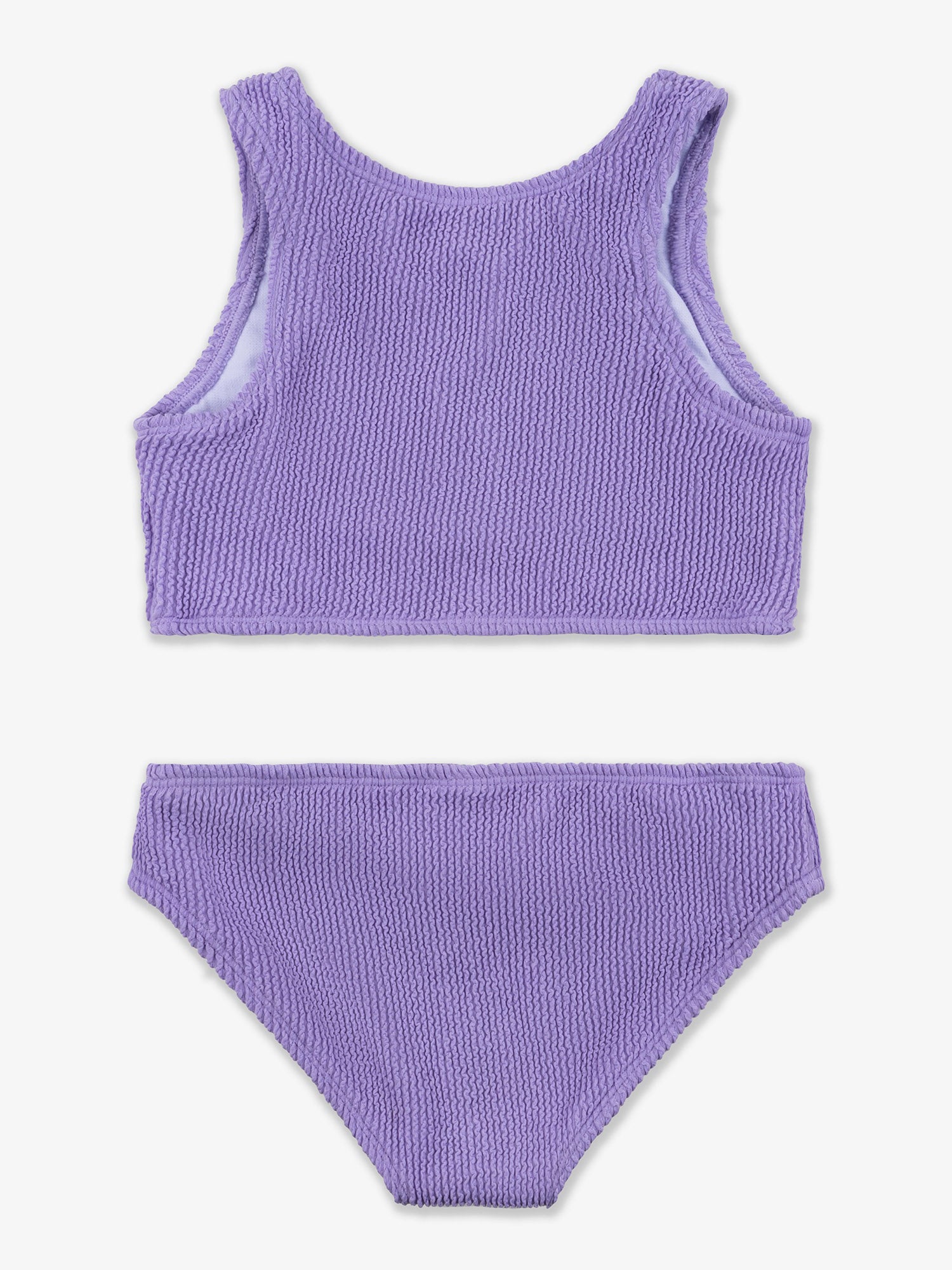 Wave Textured Crop Bikini And Swim Skirt 3pc Set