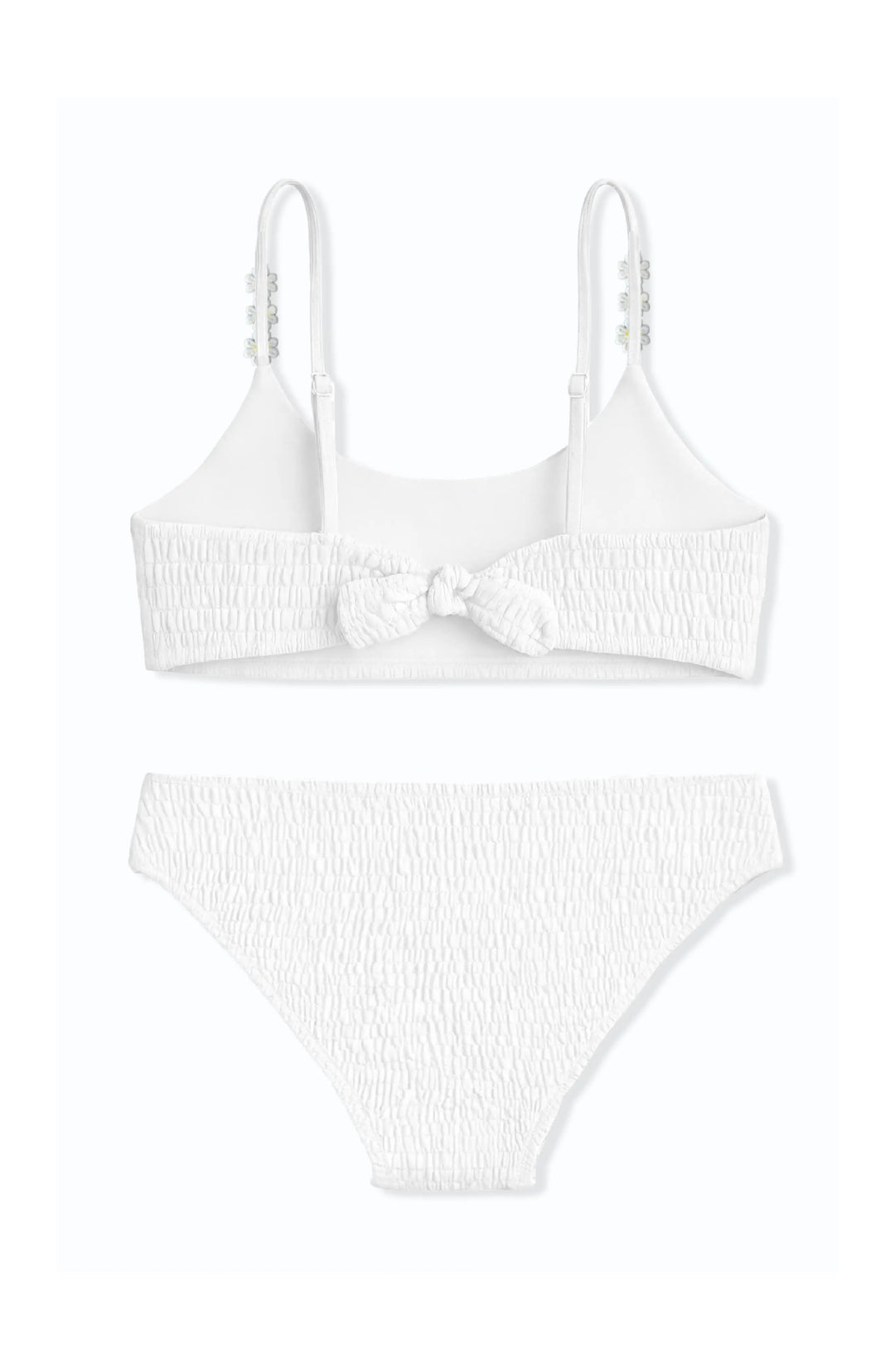 Nova Smocked Two Piece Swimsuit - White