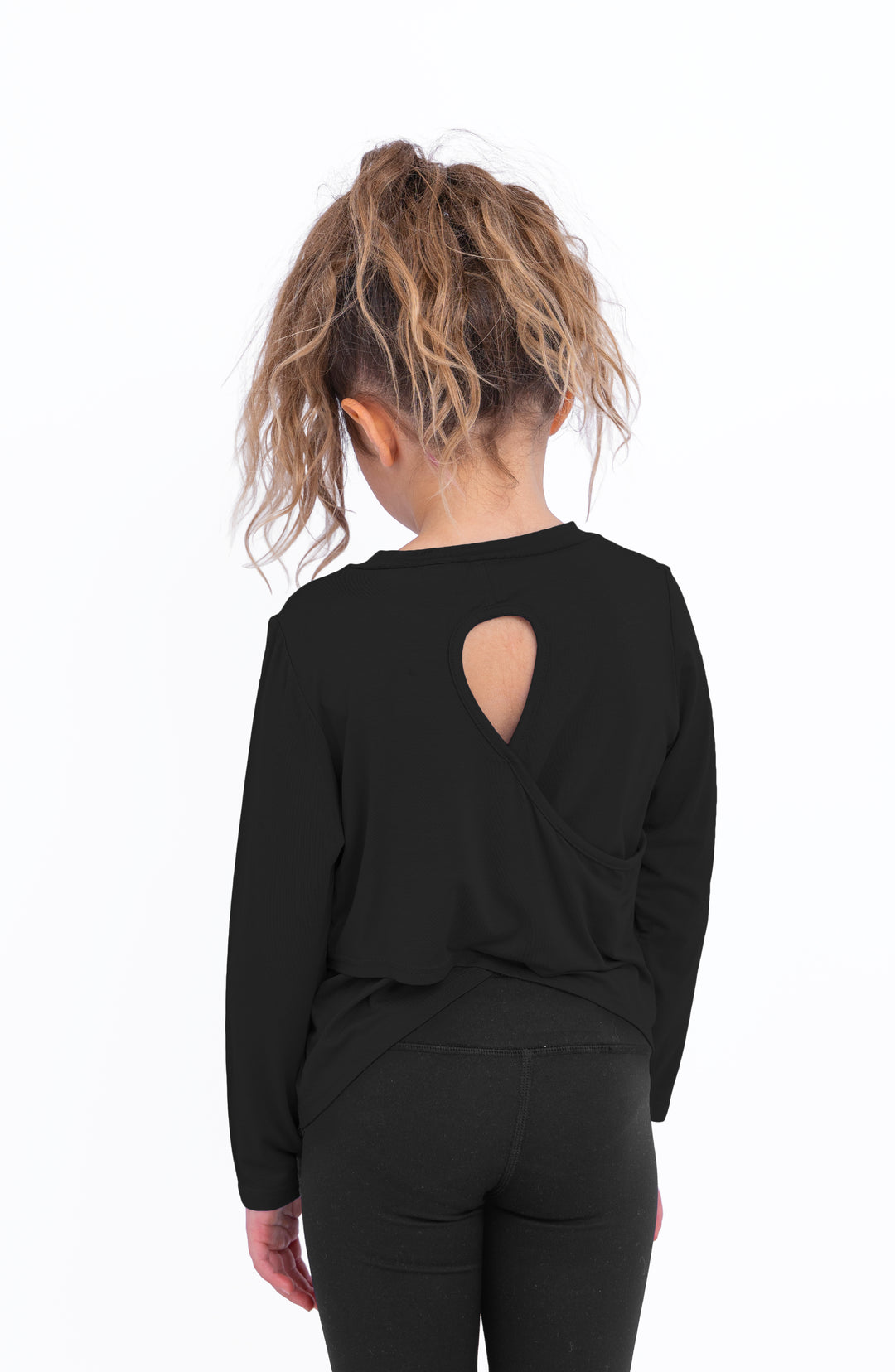 Oakley - Crisscross Back Keyhole Long Sleeve Top - Black