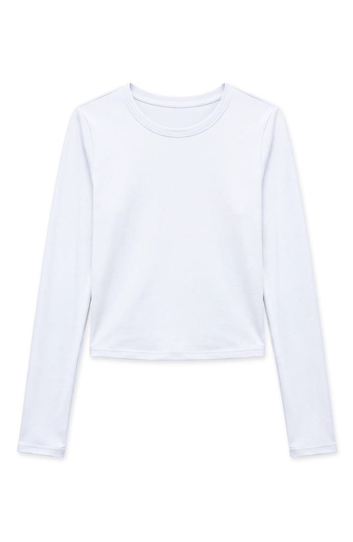 Oakley -  Crisscross Back Keyhole Long Sleeve Top - White