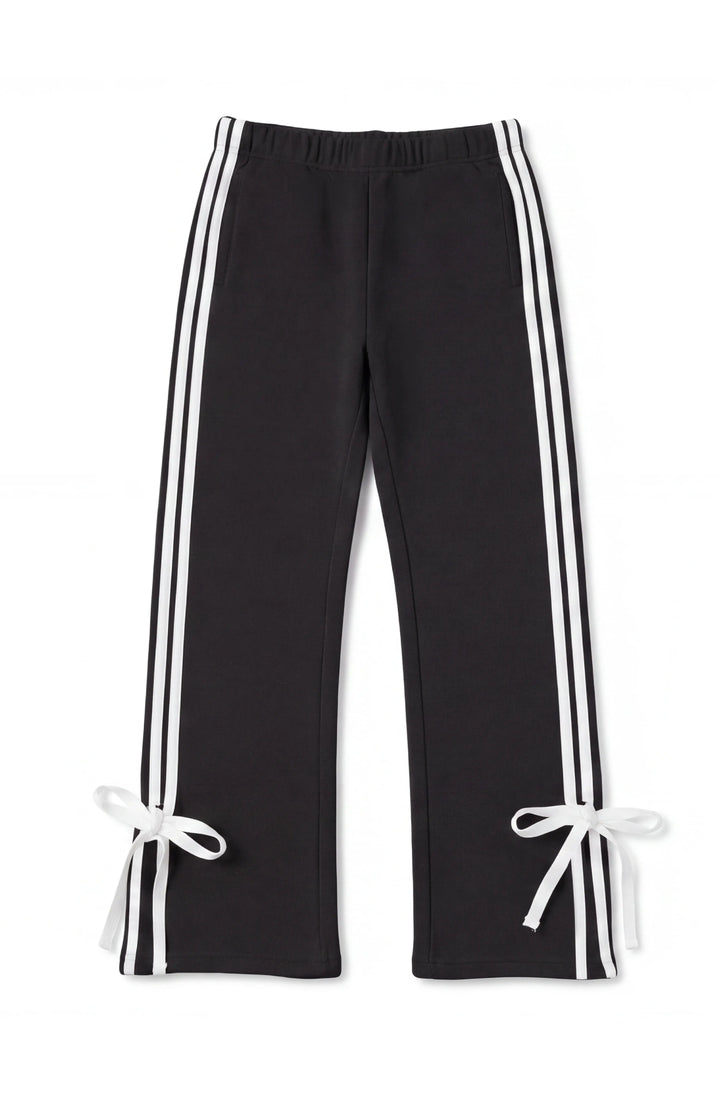 Paige - Relaxed Sweatpant with Bowtie - Black