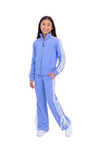 Paige - Relaxed Sweatpants with Bowtie - Periwinkle