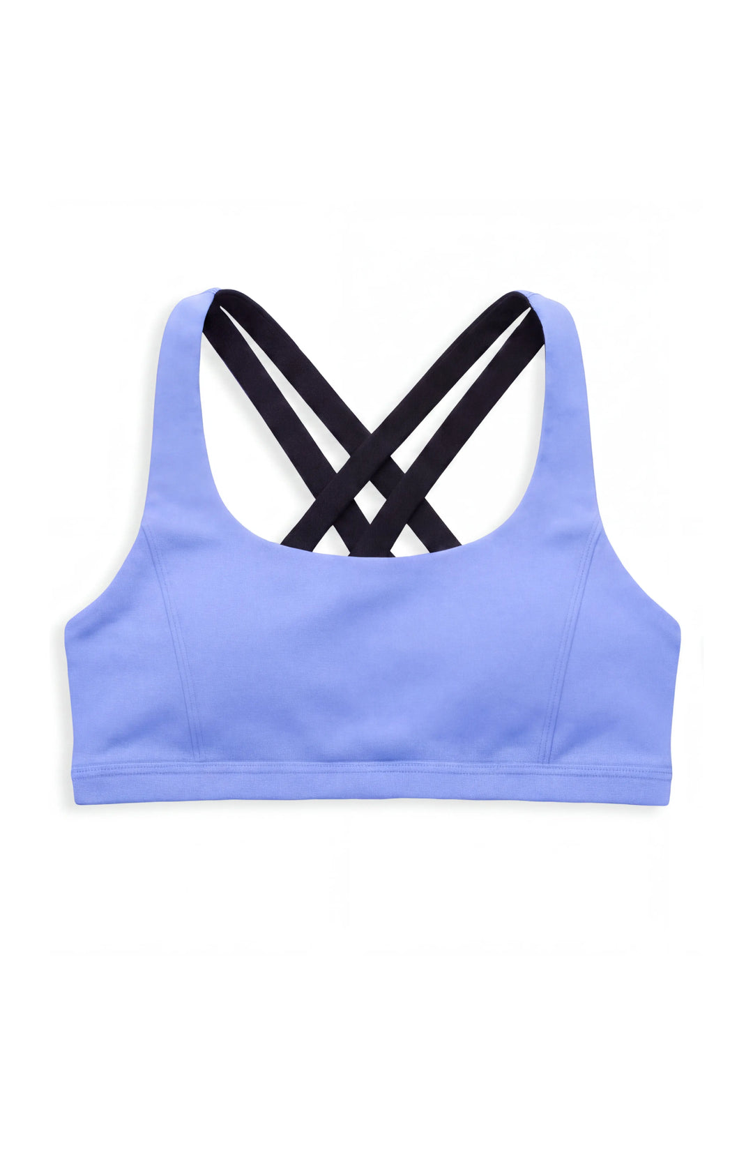 Petal- Double Strap Reversible Sports Bra - Perwinkle/Black