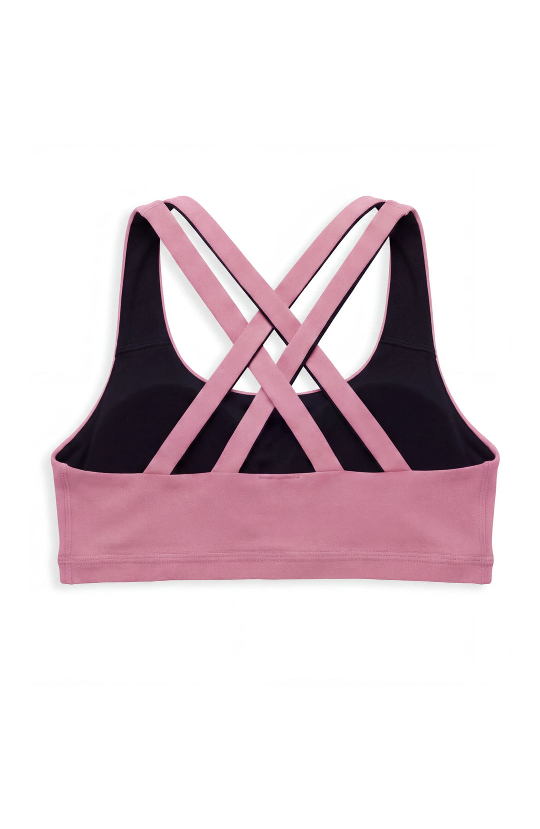 Petal - Double Strap Reversible Sports Bra - Rose/Black