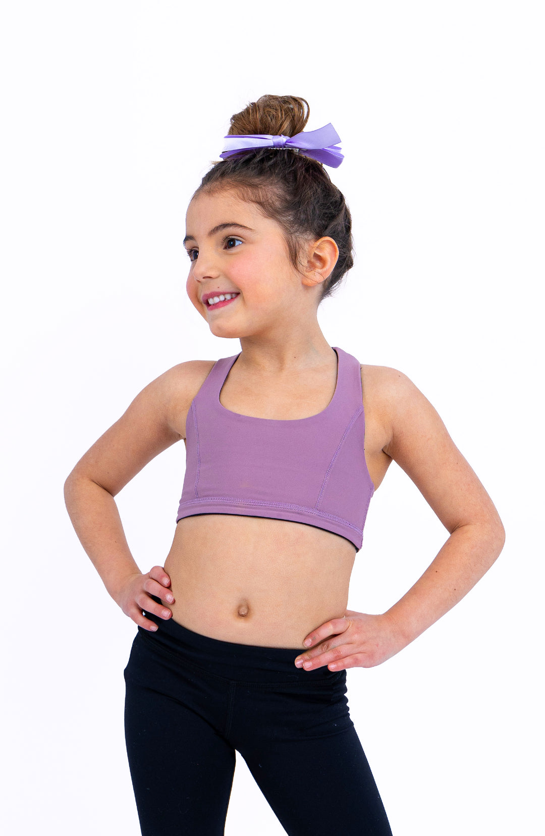 Petal - Double Strap Reversible Sports Bra - Rose/Black