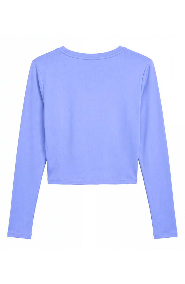 Pixie -  Ruched Long Sleeve Top - Periwinkle