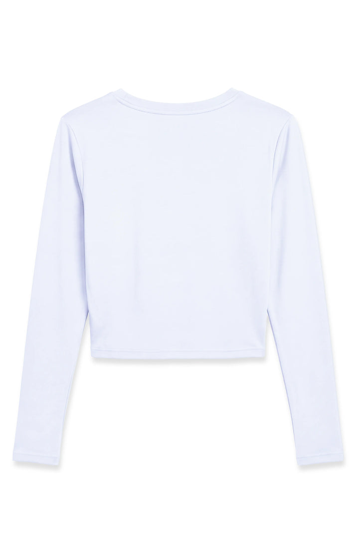Pixie -  Ruched Long Sleeve Top - White