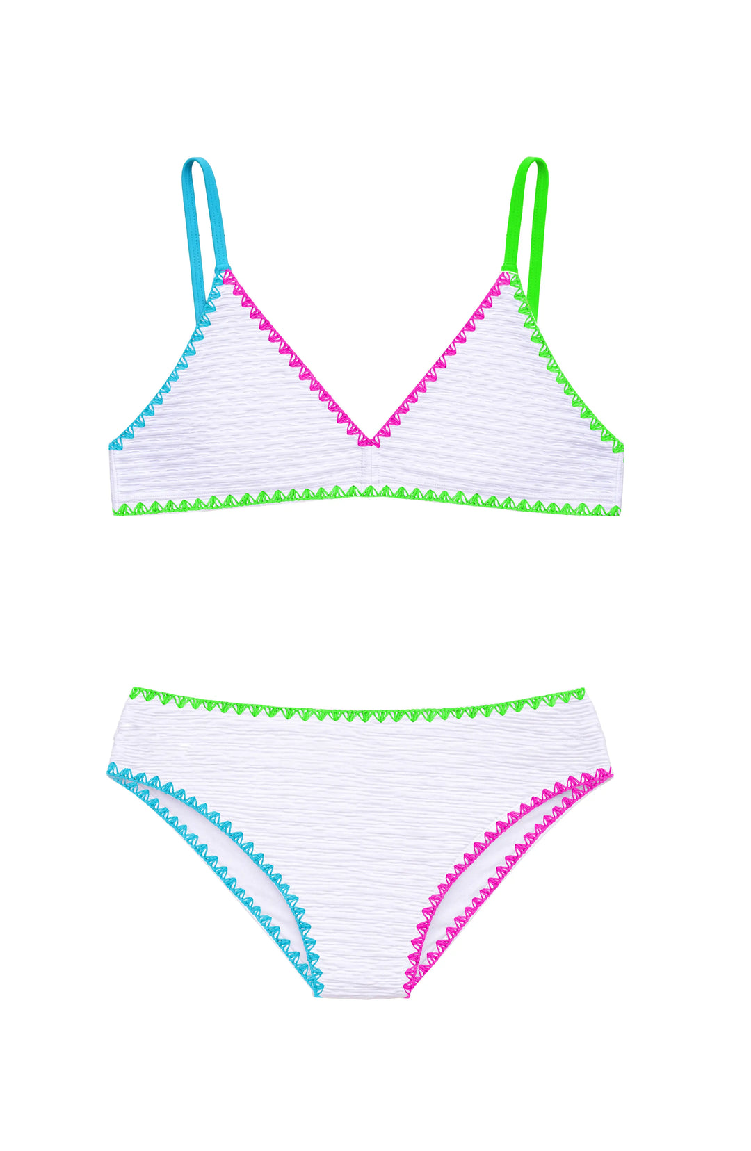 Rani Embroidered Bikini Swimsuit - White