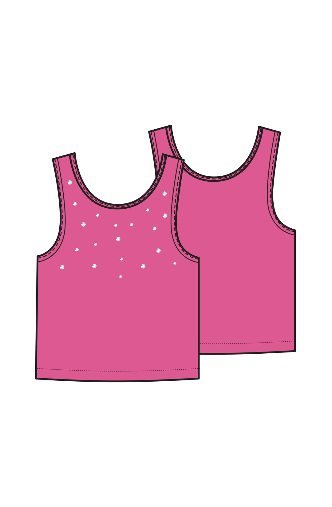 2PC Prepack Romi Rhinestone Tank Top