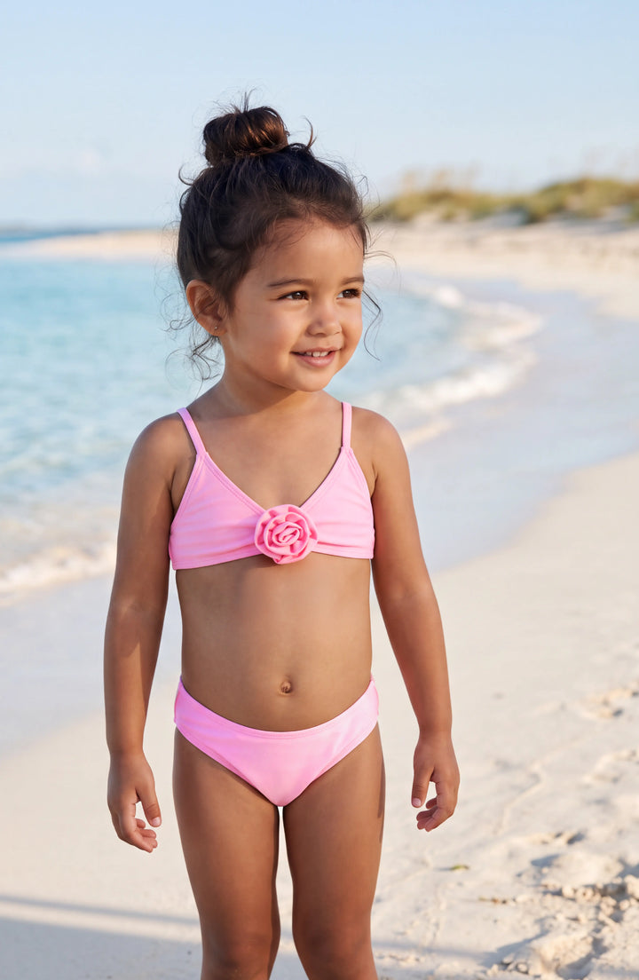Rosie Rosette Bikini Swimsuit - Pink