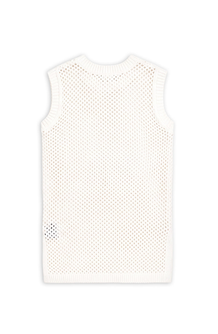 Reina Crochet Knit Cover-up Dress - White