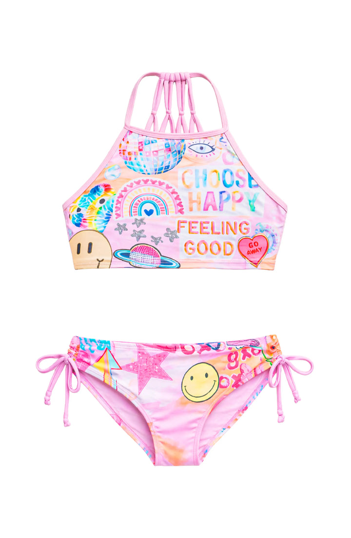 Wren Printed Cropped Tankini Swimsuit