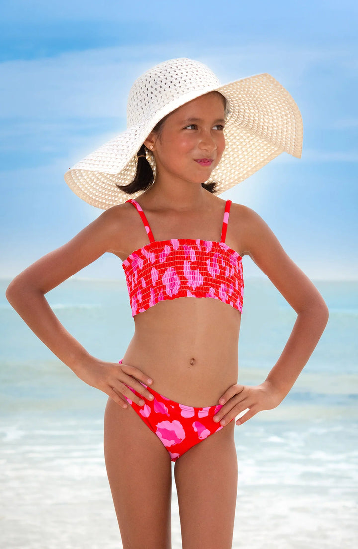 Alora Smocked Tankini Two Piece Swimsuit