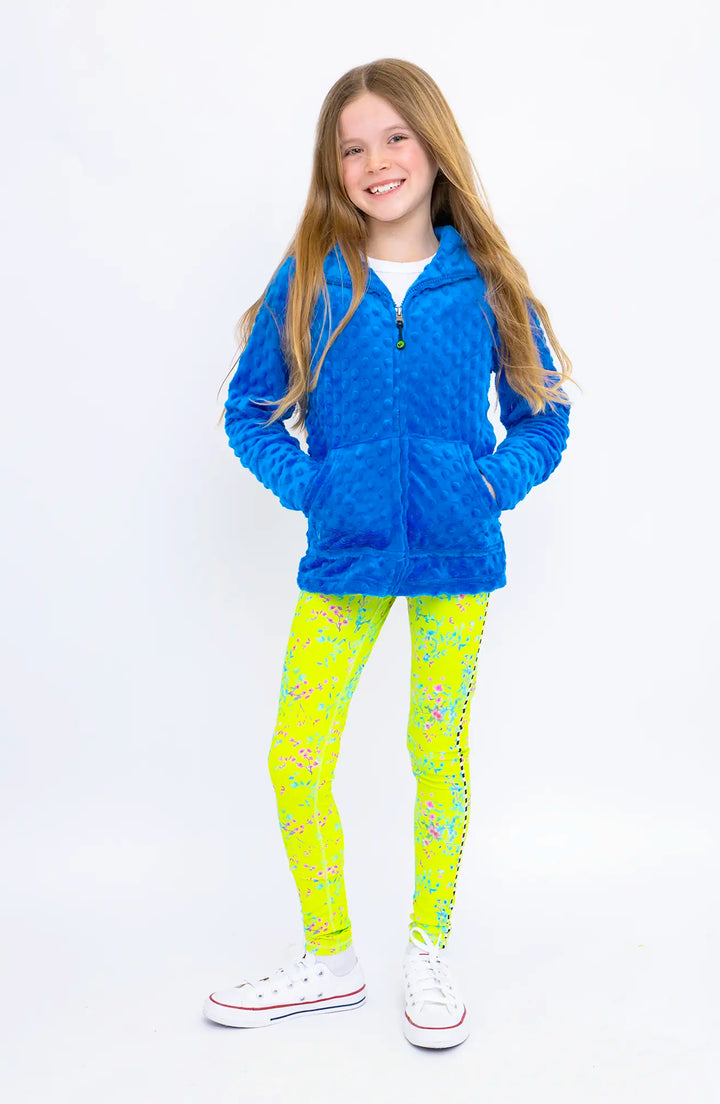 Blue Minky Zip Hoodie and Amelya Leggings Gift Set