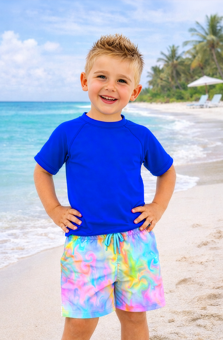 Carson Boys Blue Short Sleeve Rashguard