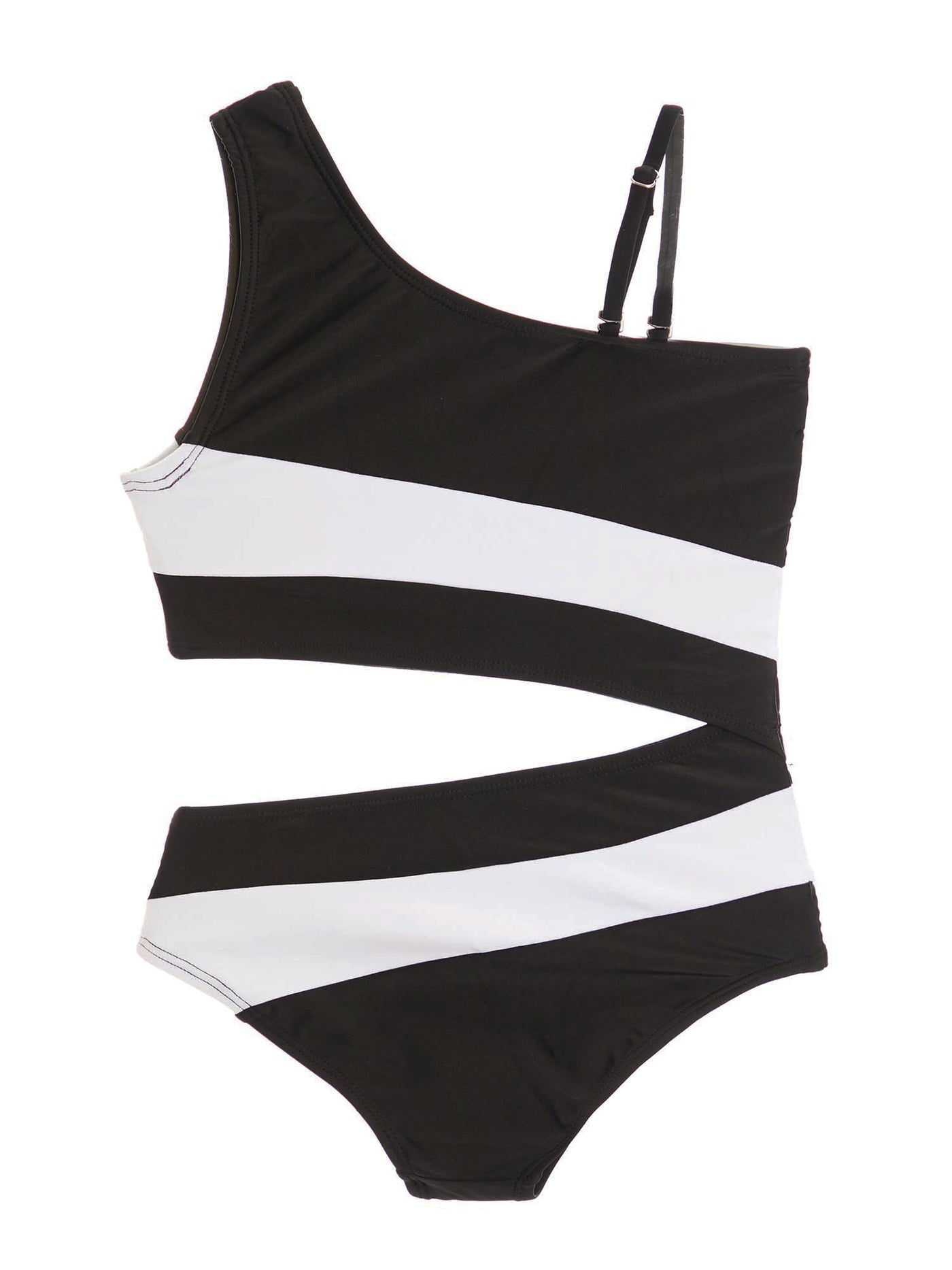 One Piece, One Shoulder Swimsuit, One Side Cut Out on Waist (LEANEL)