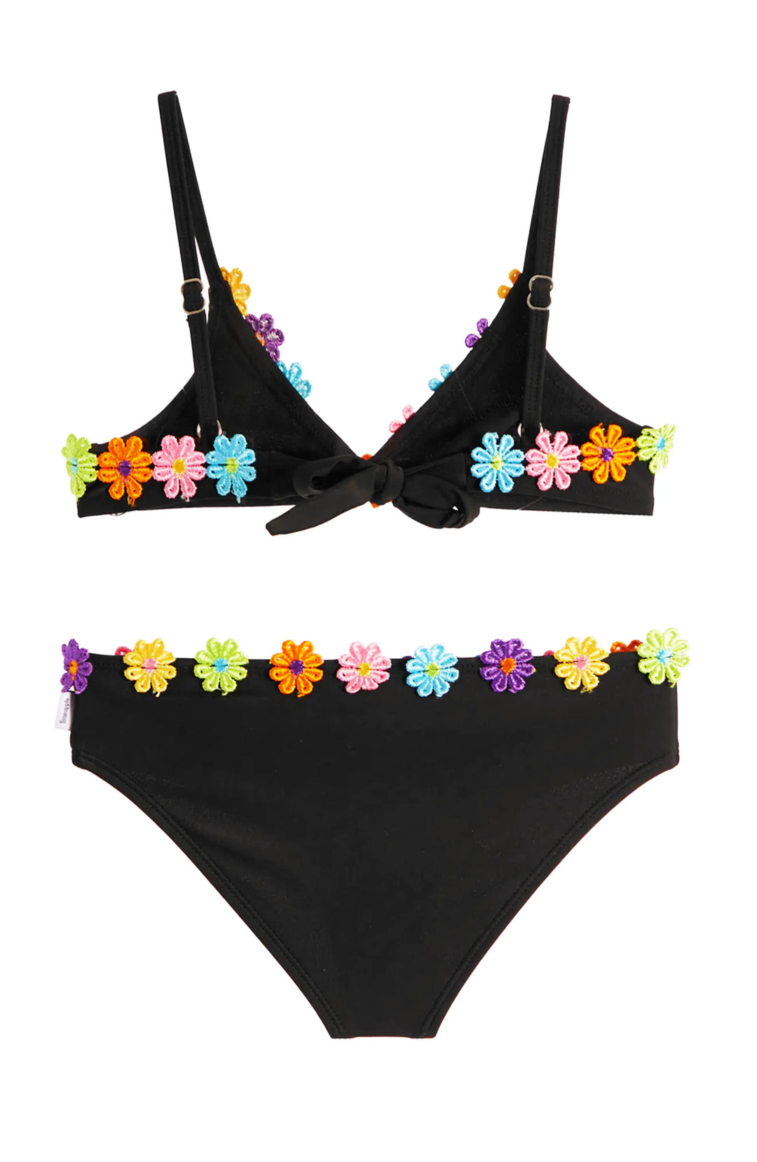 Poppy Floral Trim Bikini Swimsuit