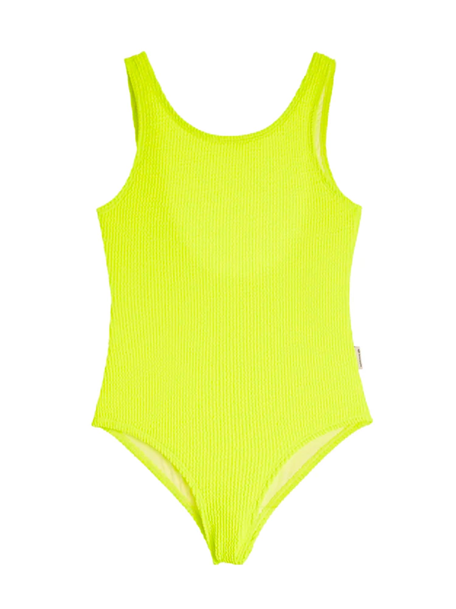 Square Neck One Piece Swimsuit with Crinkle Texture Fabric (ADDISON)
