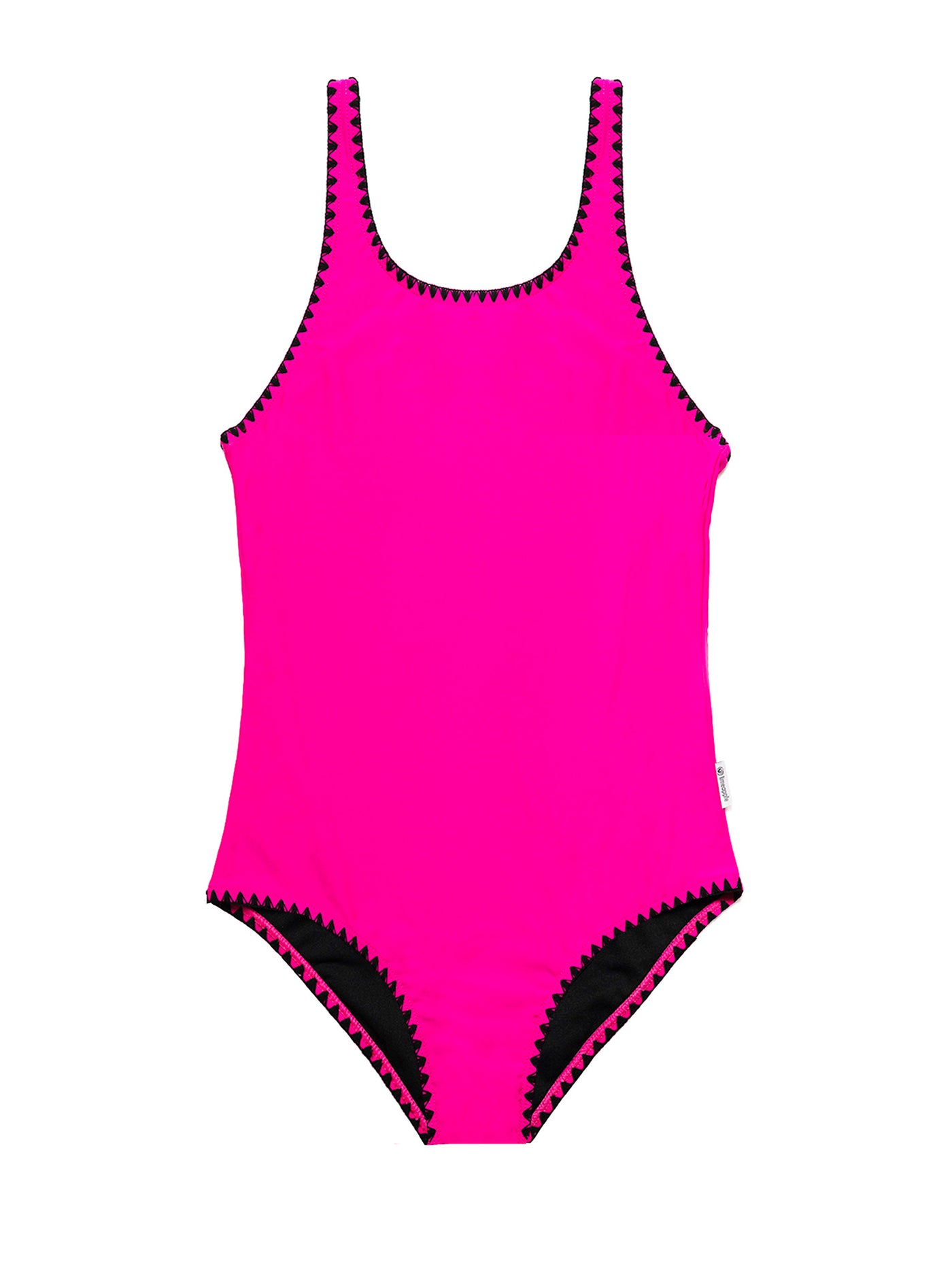 TRINE -  Magenta Embroidered Trim One Piece Swimsuit | Limeapple