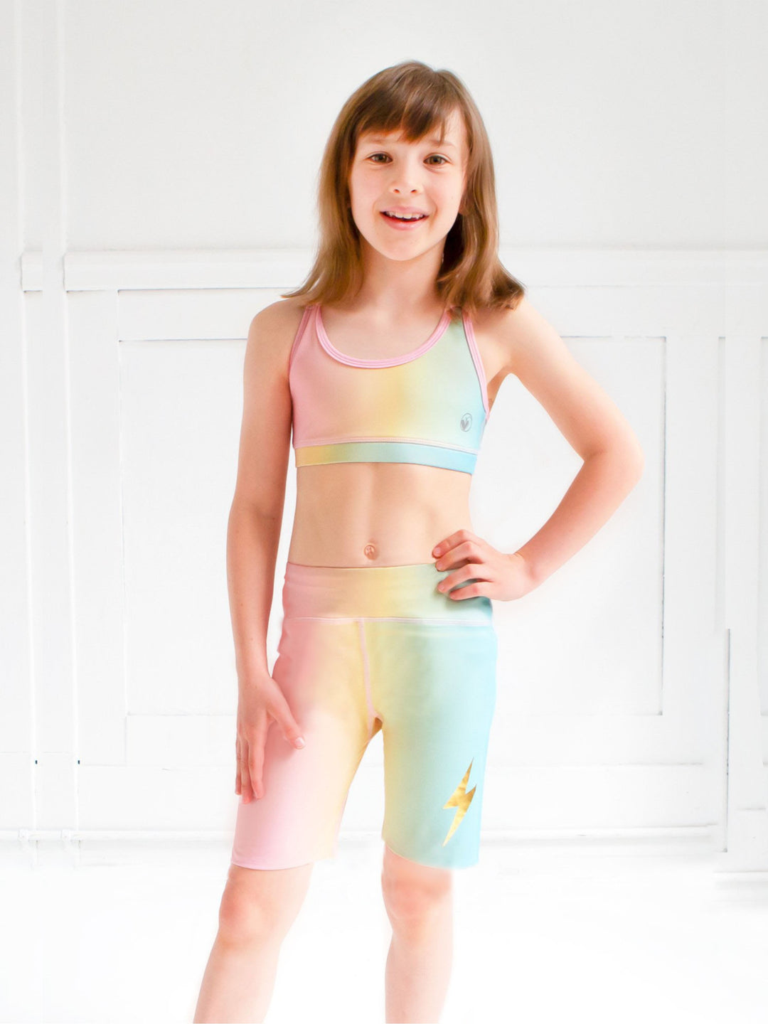 Pastel Girls Activewear Bicycle Shorts Limeapple - Main Image