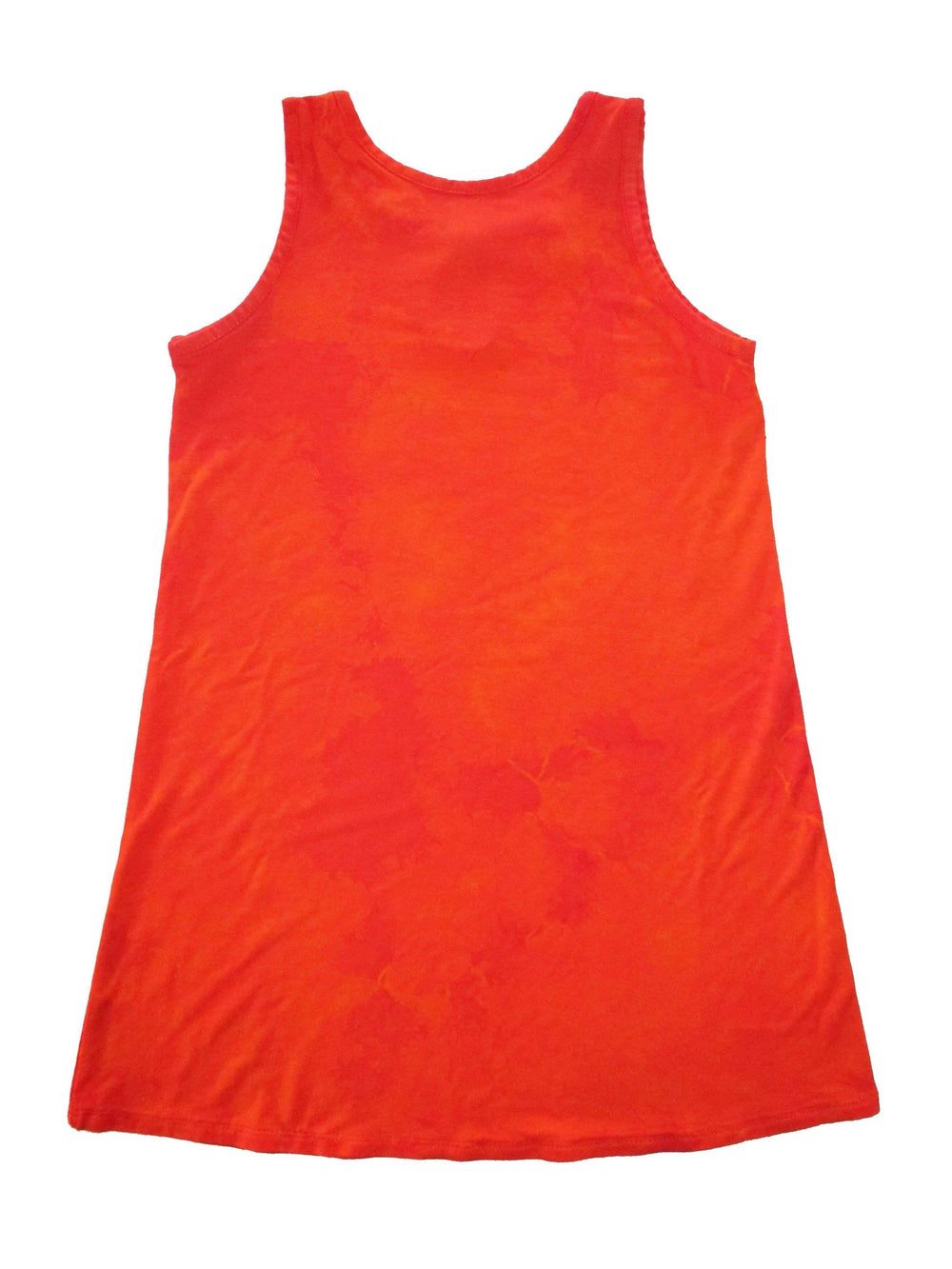 girls orange tie dye tank dress swim cover up