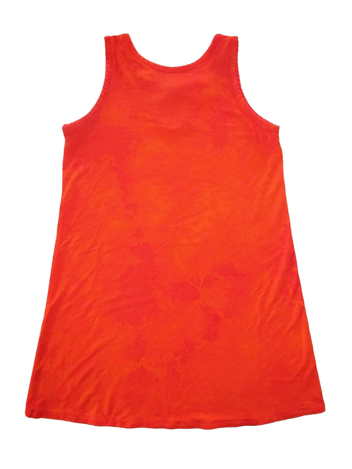 girls orange tie dye tank dress swim cover up