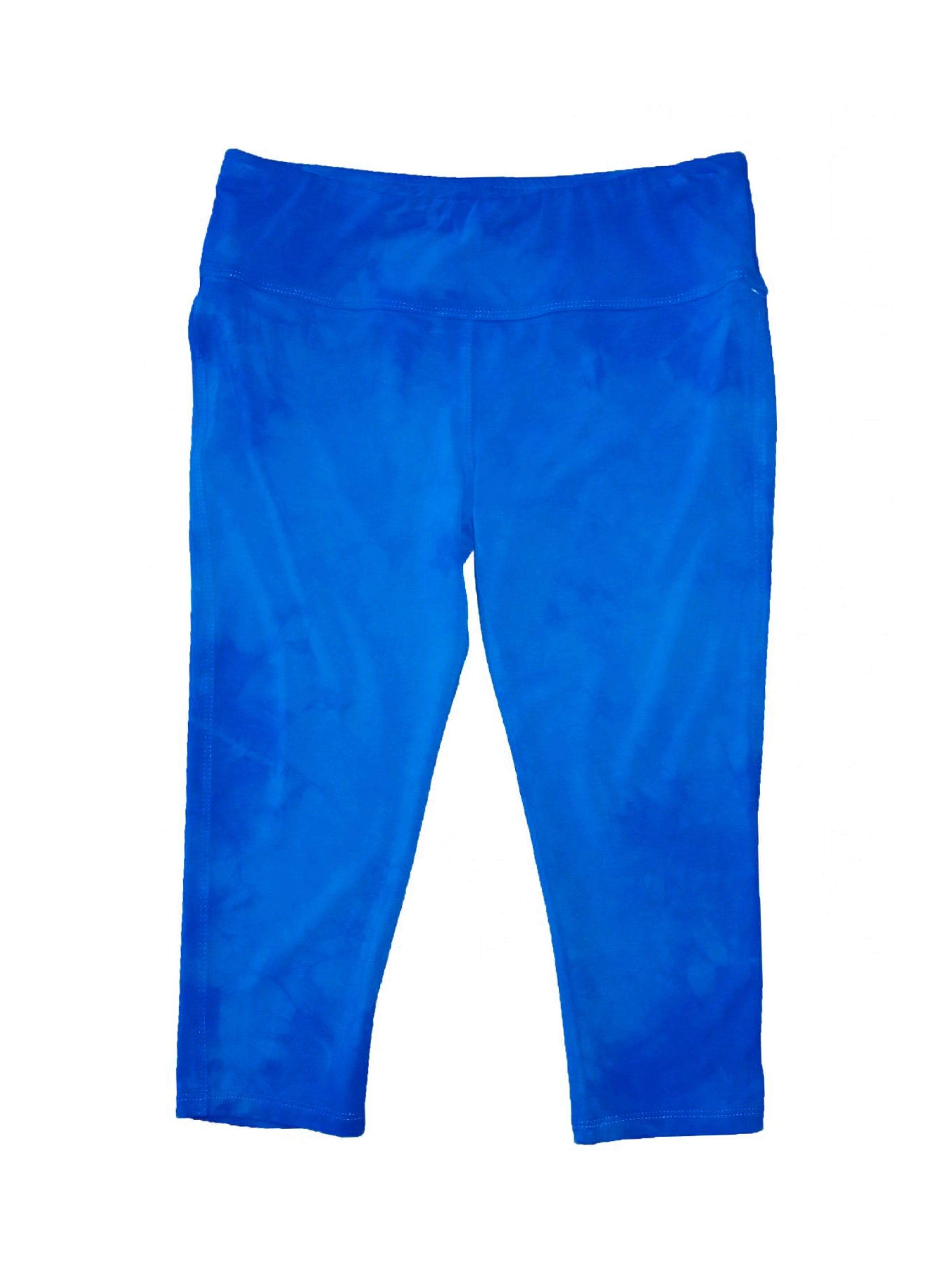 Capri Leggings - Blue Tie Dye