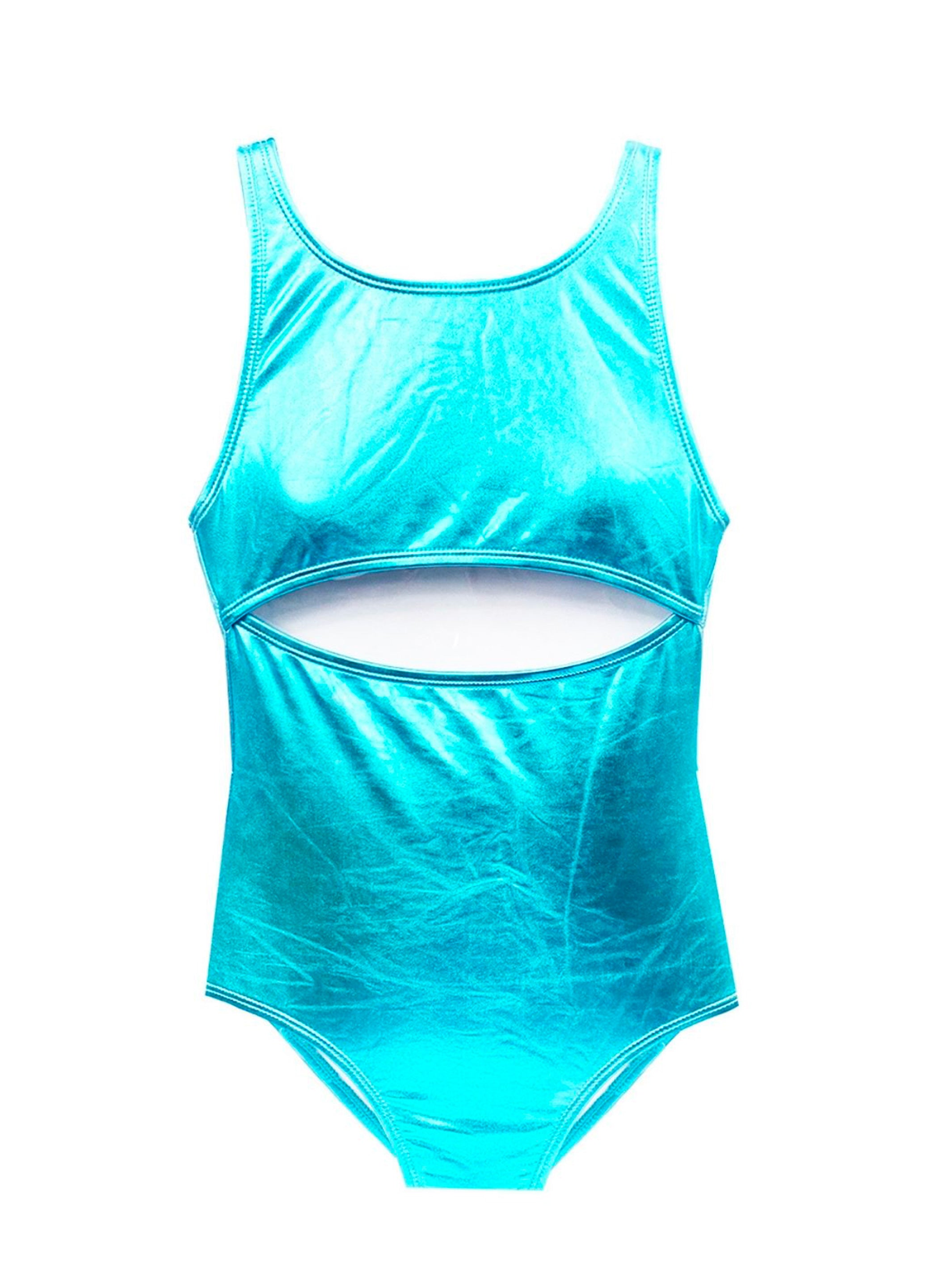 IRIS - Metallic Blue Foil One Piece Swimsuit