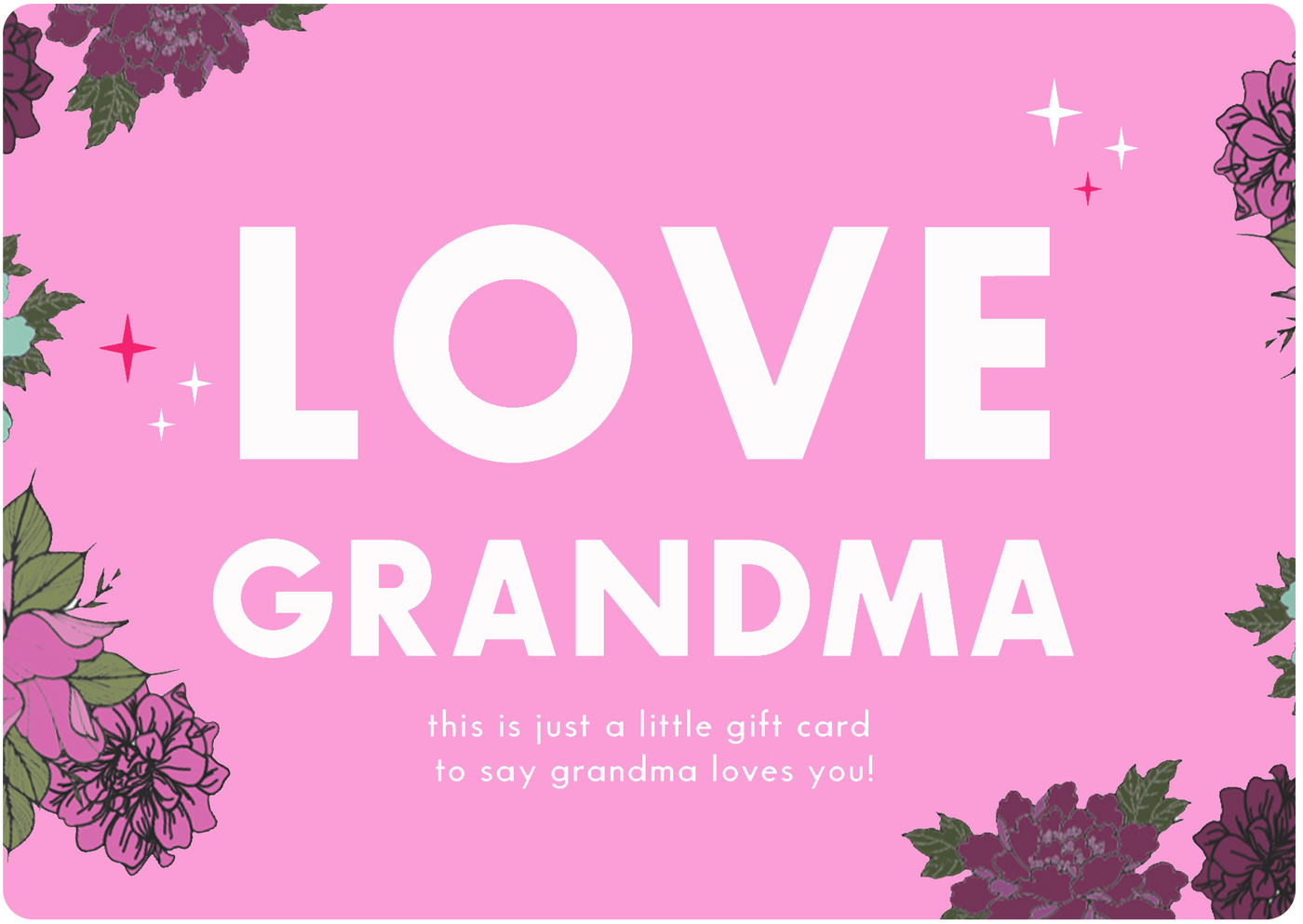 Canadian Dollar Gift Card -Love Grandma